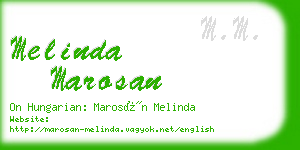 melinda marosan business card
